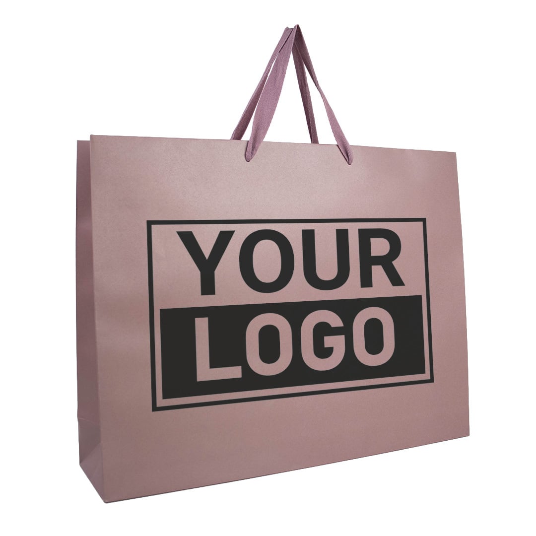 Geschenktasche bedrucken Dusty Rose Extra Groß