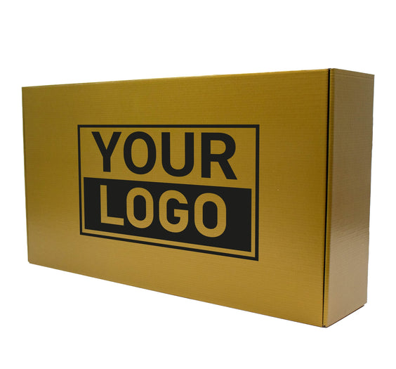 Postkartons bedrucken Gold 610x329x135mm