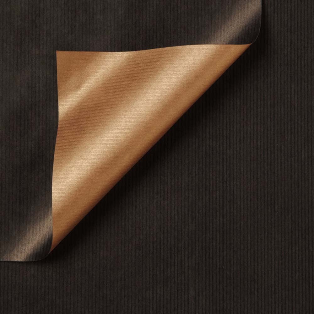 Geschenkpapier Schwarz + Braun 50cm x 200mtr