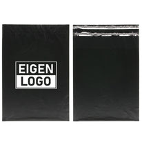 Schwarze Versandtaschen bedrucken L - große Auflage