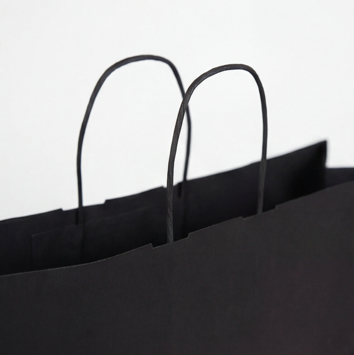 50x Papiertaschen Schwarz XXL