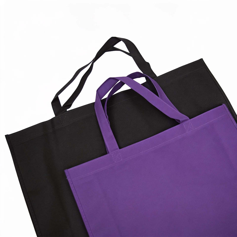 10x Shopper Lila Non Woven 42x12x35cm