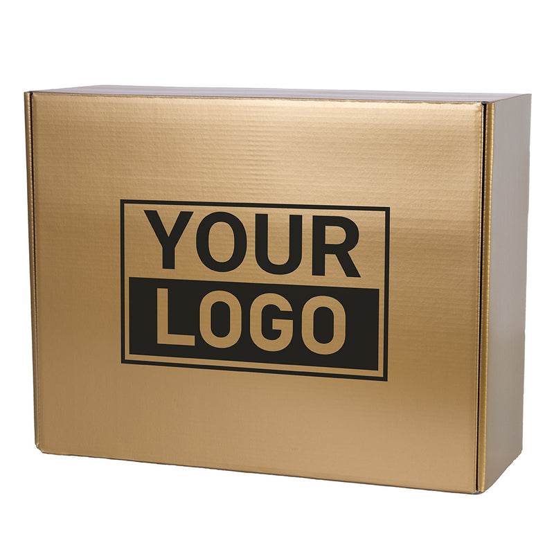 Briefkartons bedrucken Gold 380x300x140mm